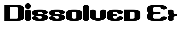 Dissolved Exchange font preview